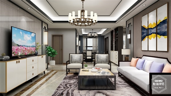 柜貓家居新中式沙發