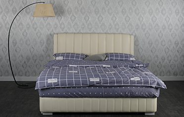 現代簡約雙人床主臥1.8米軟床8089