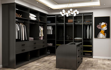 現代極簡風格定制衣帽間|開放式衣帽間